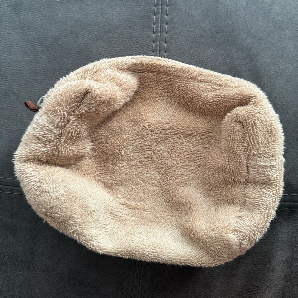 Terry cloth makeup bag